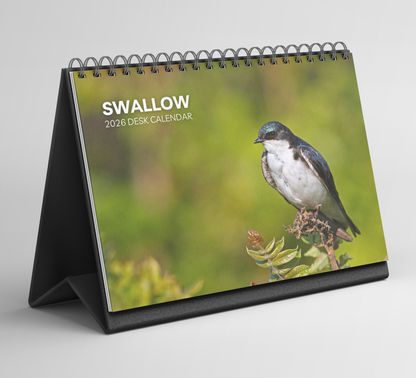 Swallow Desk Calendar 2026-2027