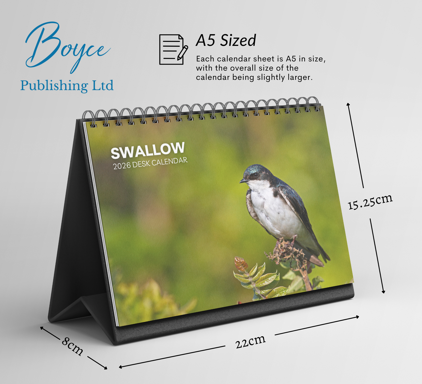 Swallow Desk Calendar 2026-2027