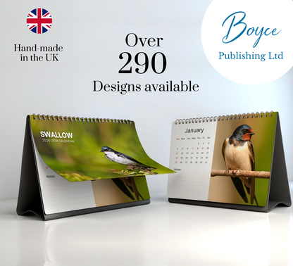 Swallow Desk Calendar 2026-2027