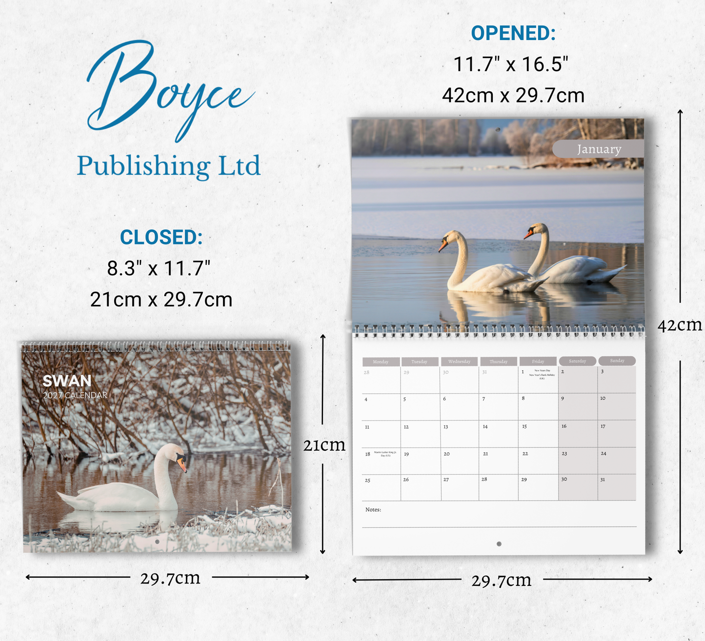 Swan Calendar 2027