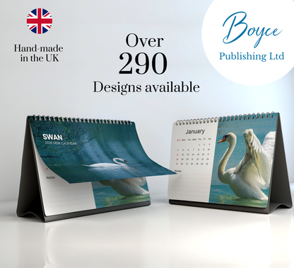 Swan Desk Calendar 2026-2027