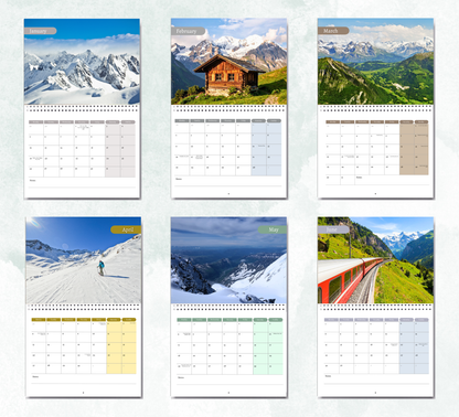 Swiss Alps Calendar 2027