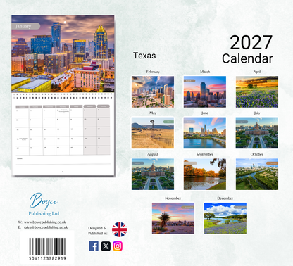 Texas Calendar 2027