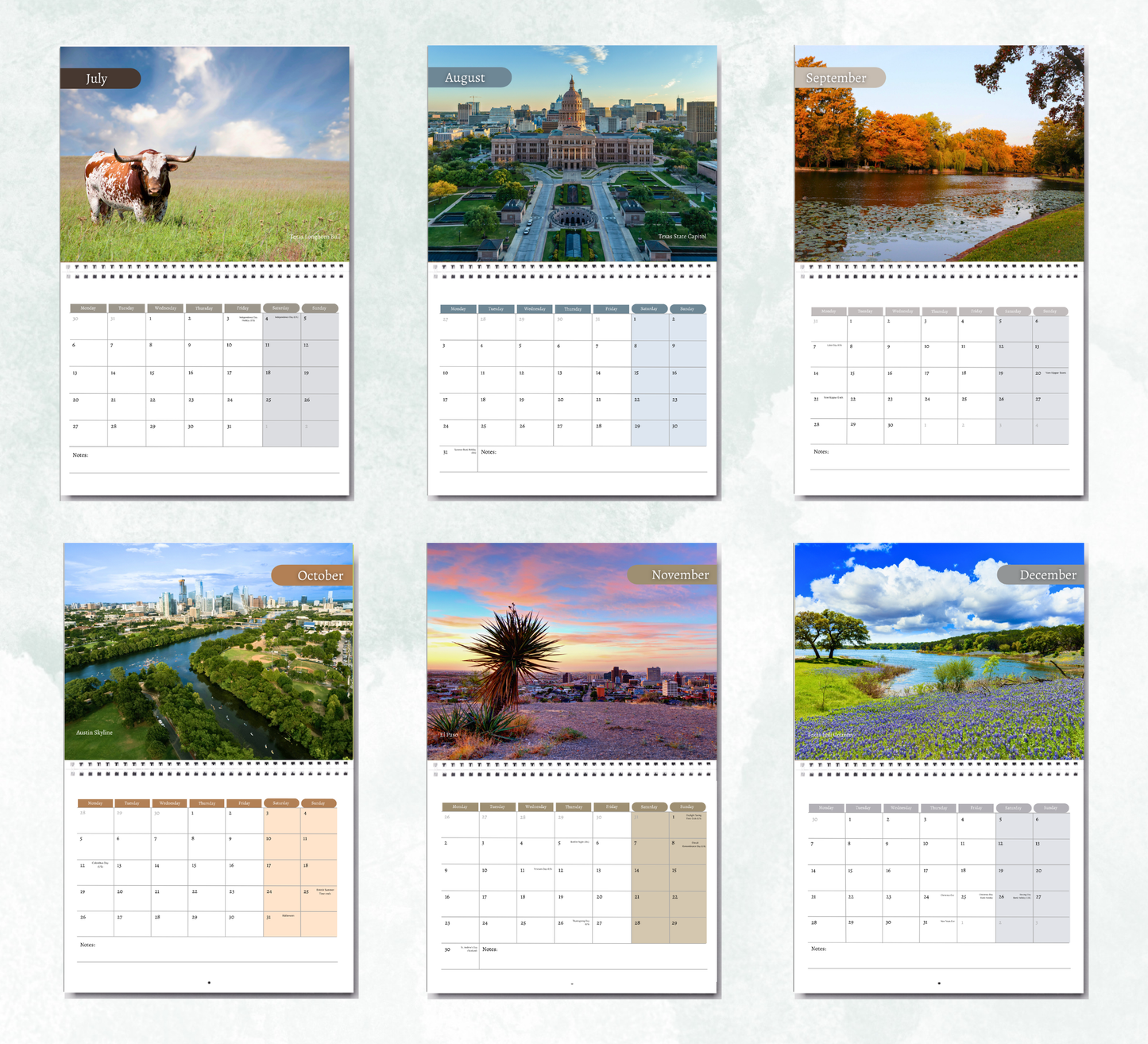 Texas Calendar 2027