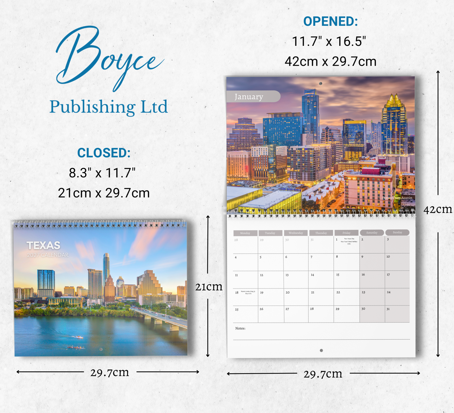 Texas Calendar 2027