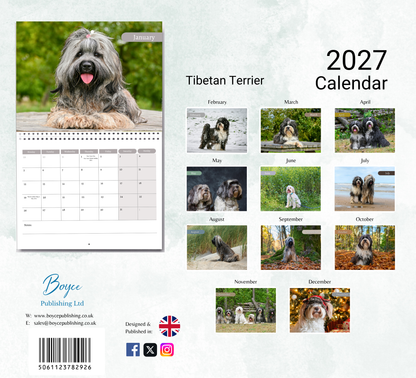 Tibetan Terrier Calendar 2027