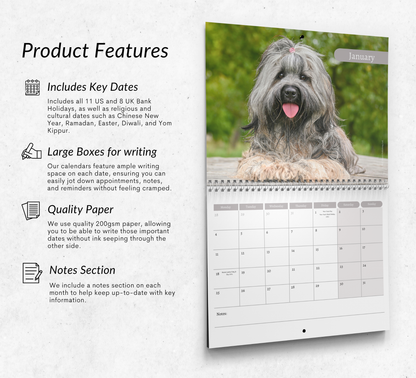 Tibetan Terrier Calendar 2027