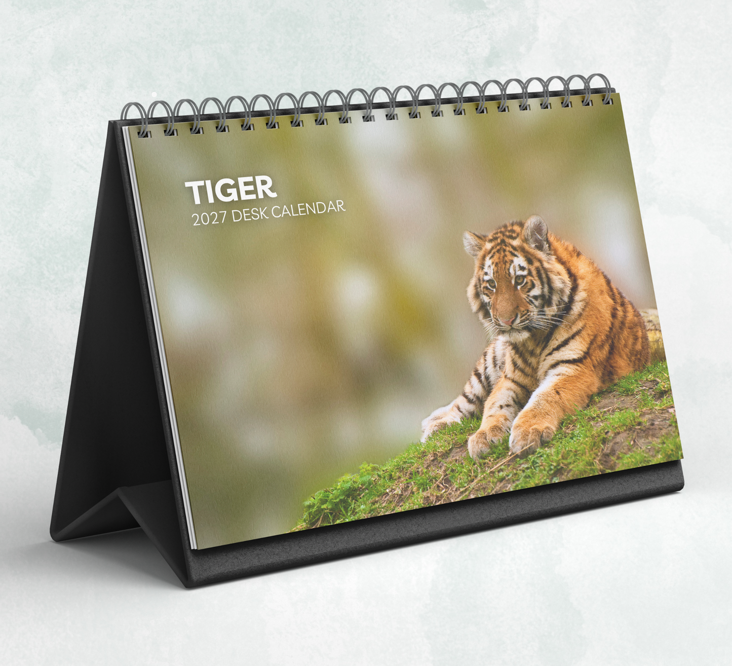 Tiger Desk Calendar 2027-2028