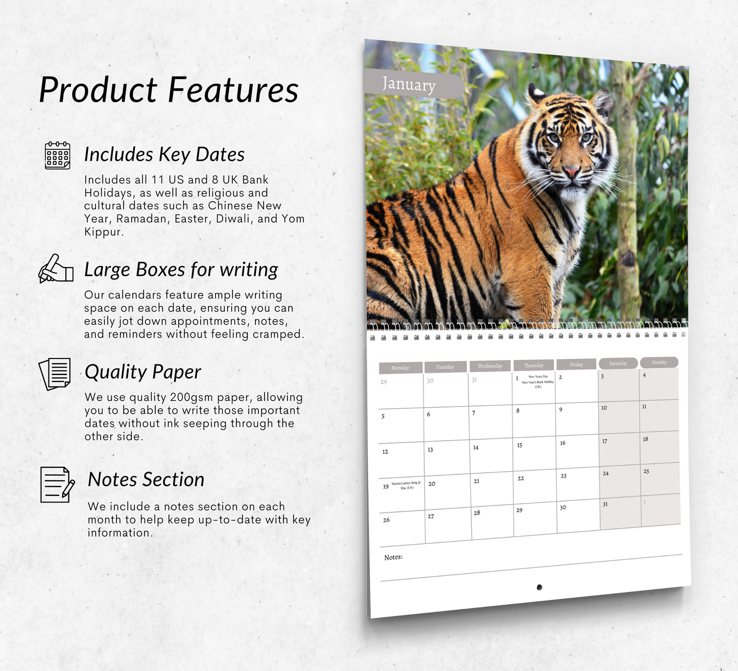 Tiger Calendar 2026