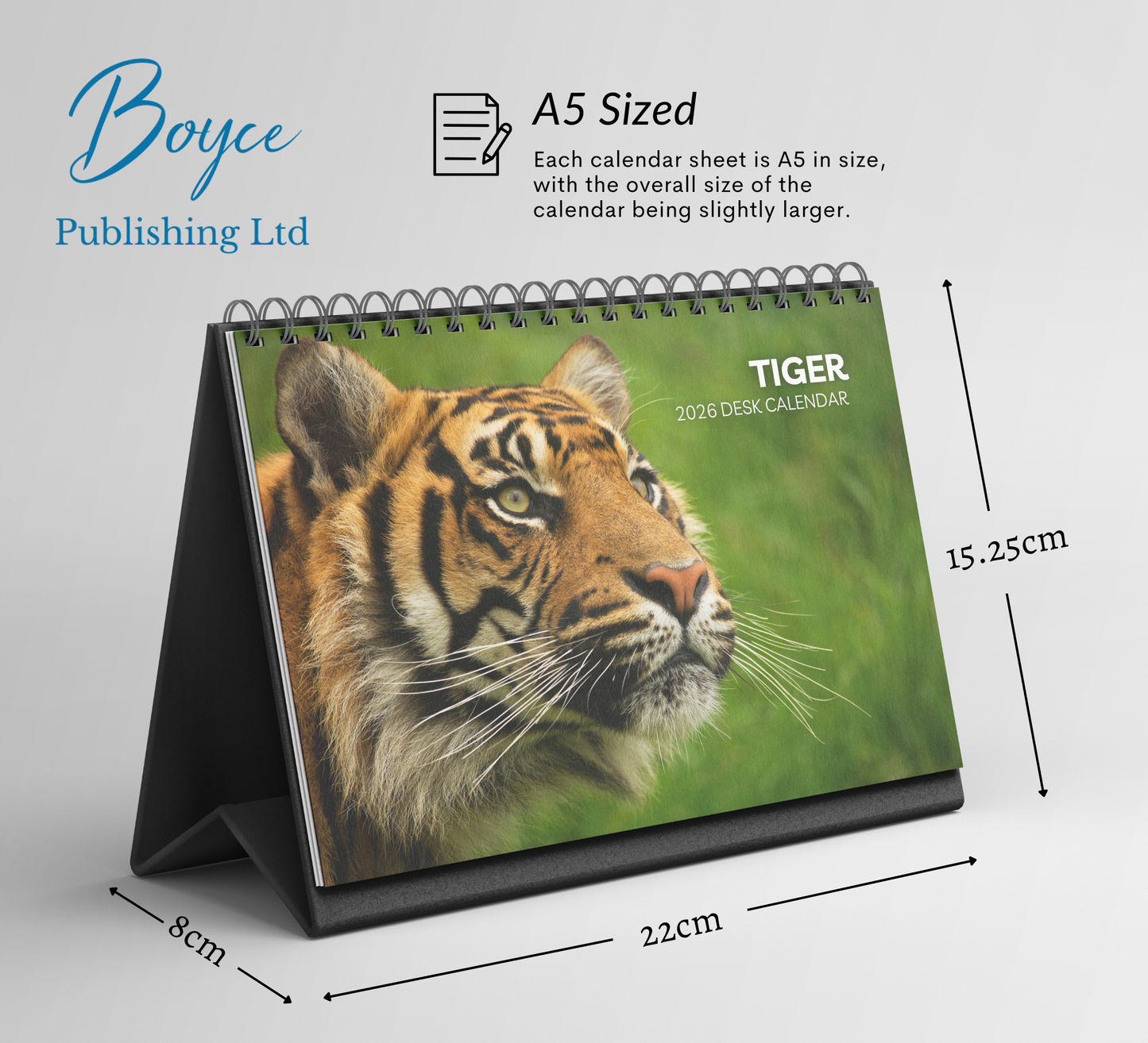 Tiger Desk Calendar 2026-2027