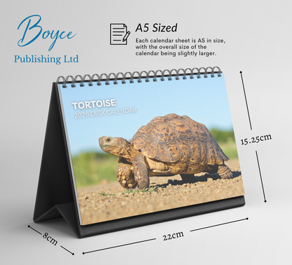 Tortoise Desk Calendar 2026-2027