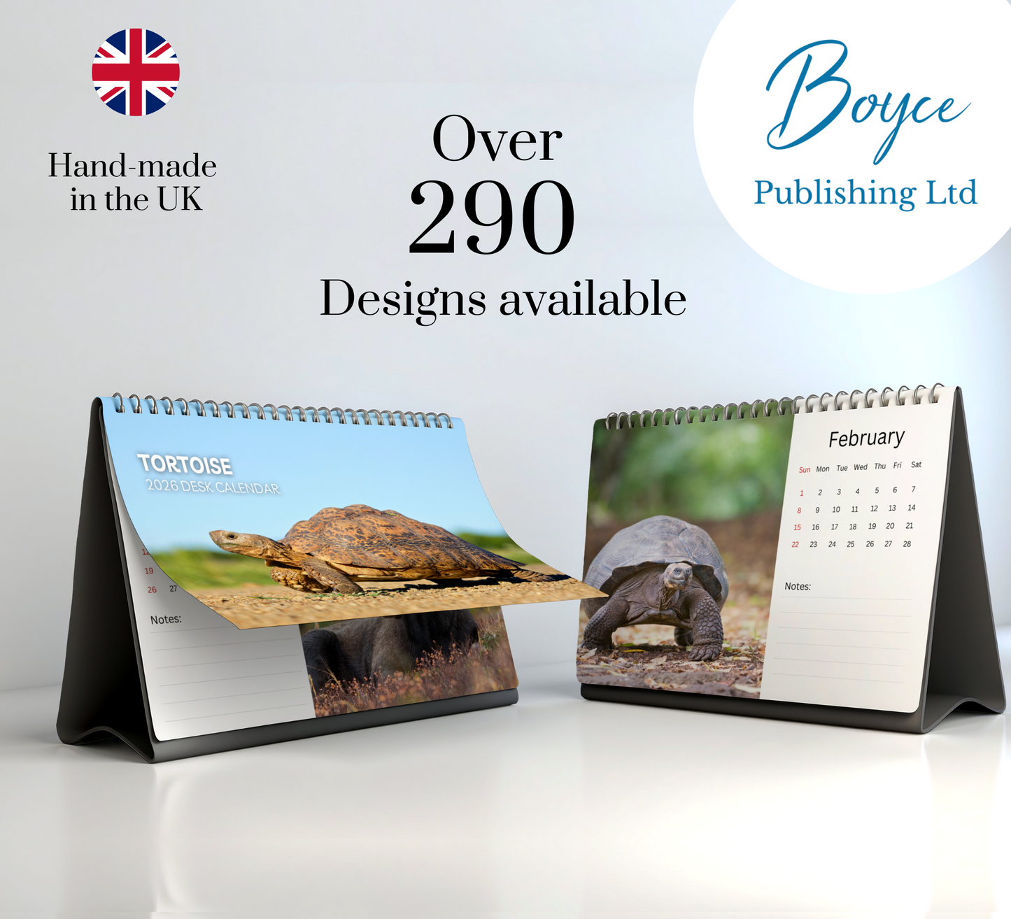 Tortoise Desk Calendar 2026-2027