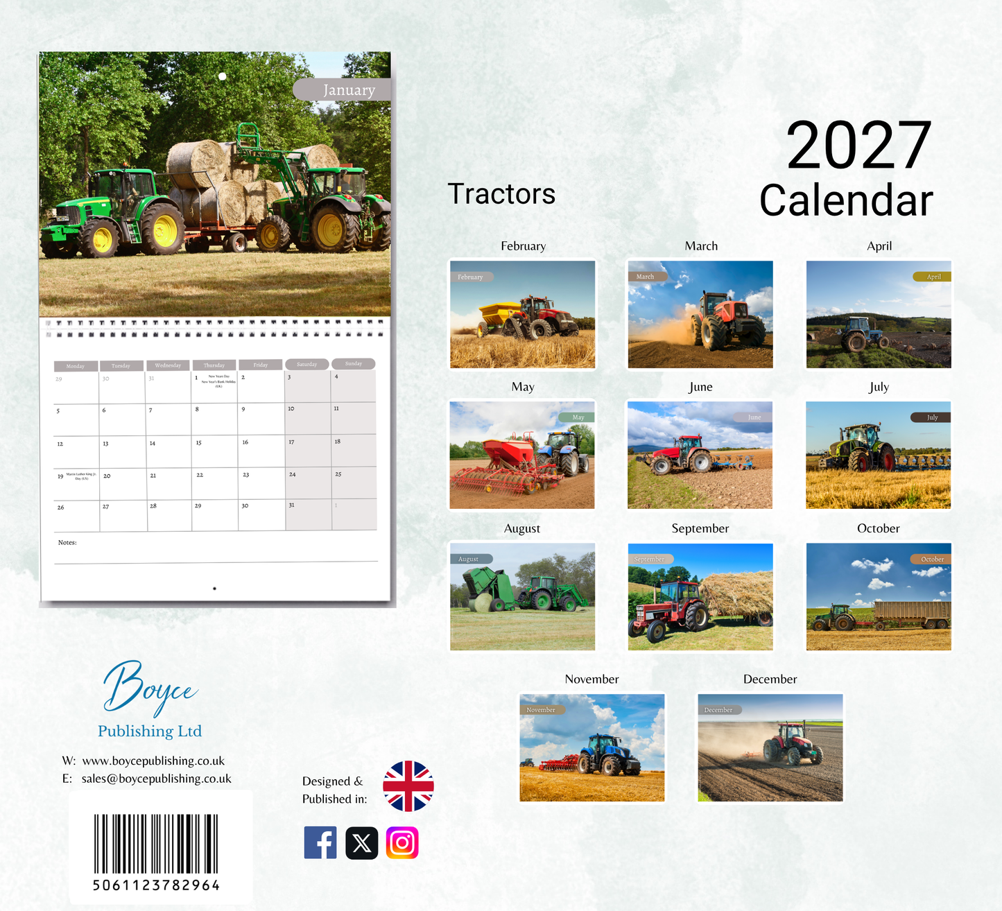 Tractors Calendar 2027