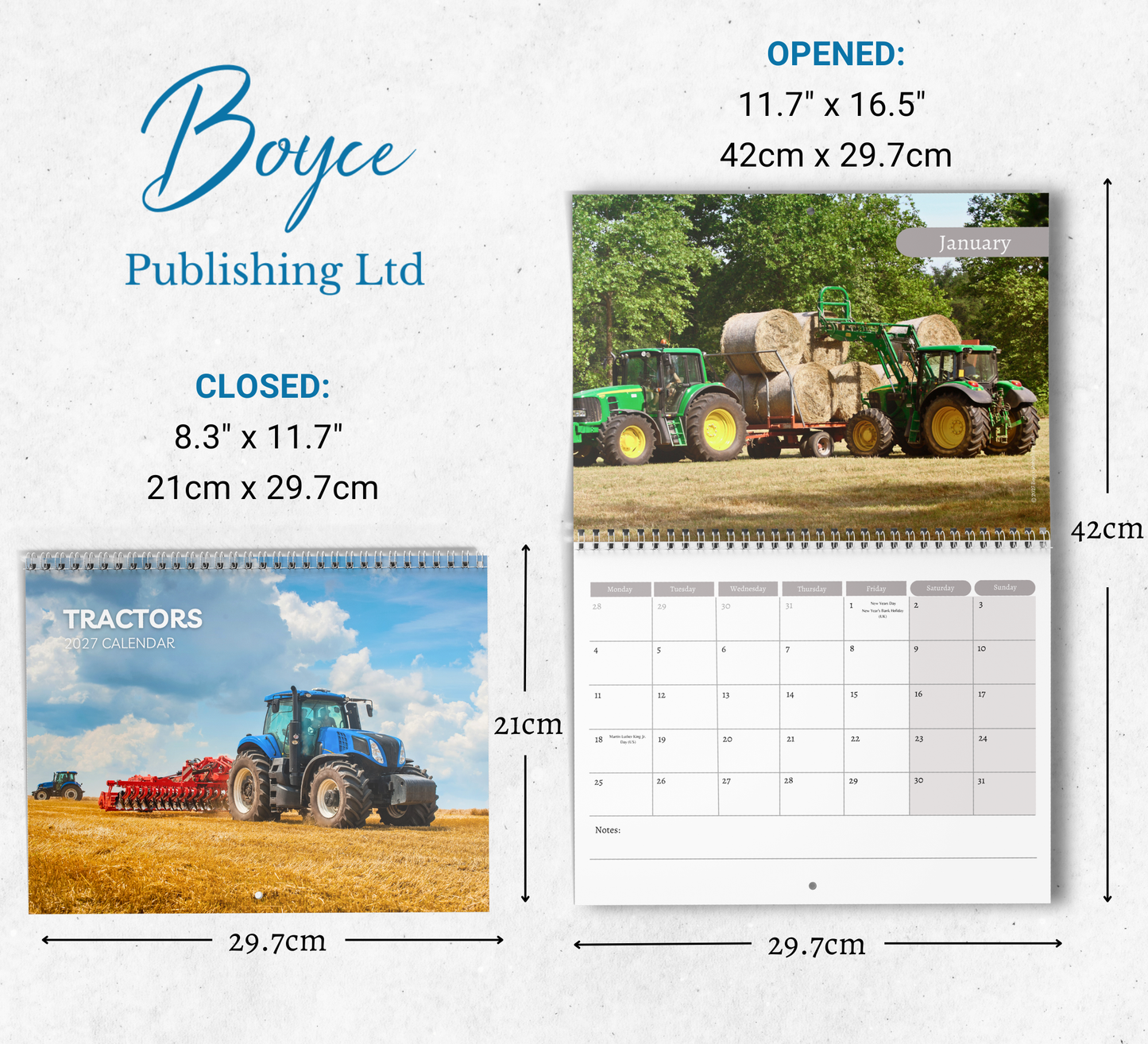 Tractors Calendar 2027