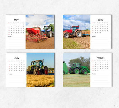 Tractors Desk Calendar 2027-2028