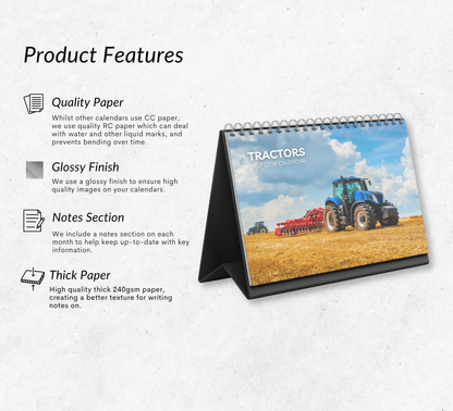 Tractors Desk Calendar 2027-2028