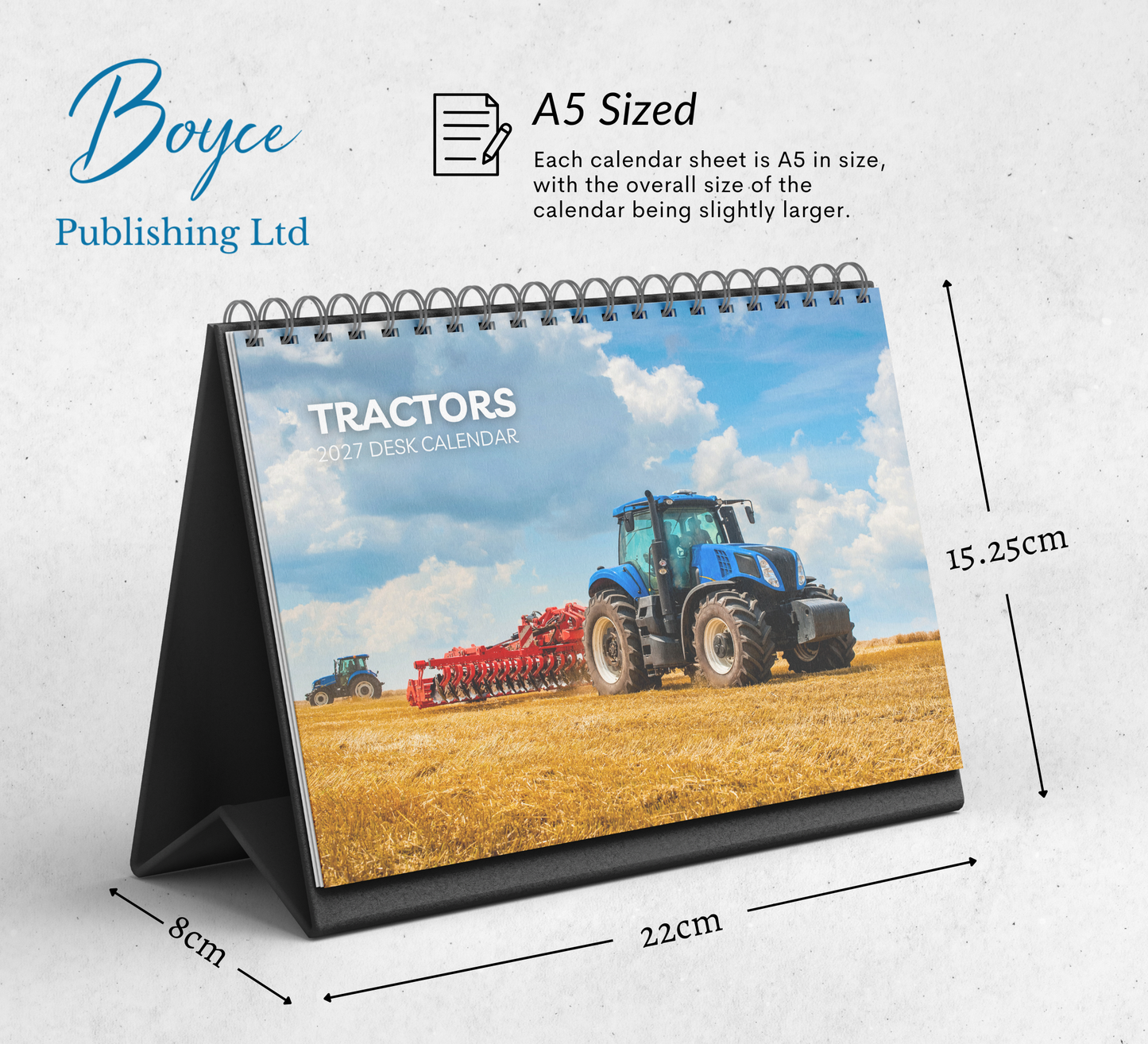 Tractors Desk Calendar 2027-2028