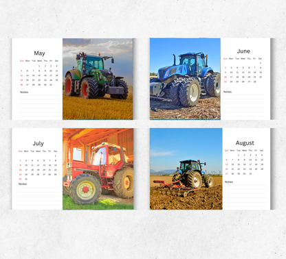 Tractors Desk Calendar 2026-2027