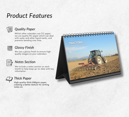 Tractors Desk Calendar 2026-2027