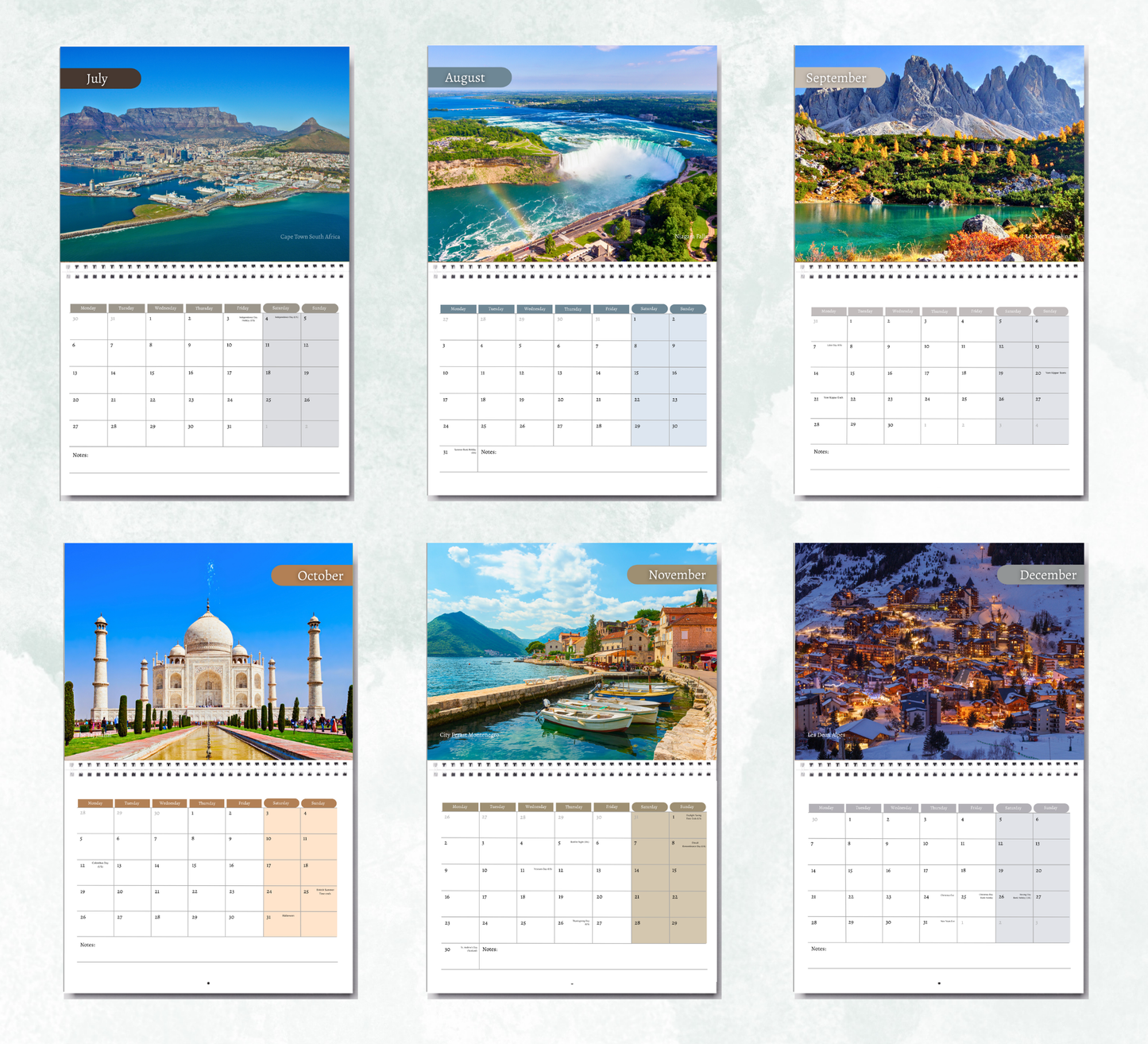 Travel Inspiration Calendar 2027