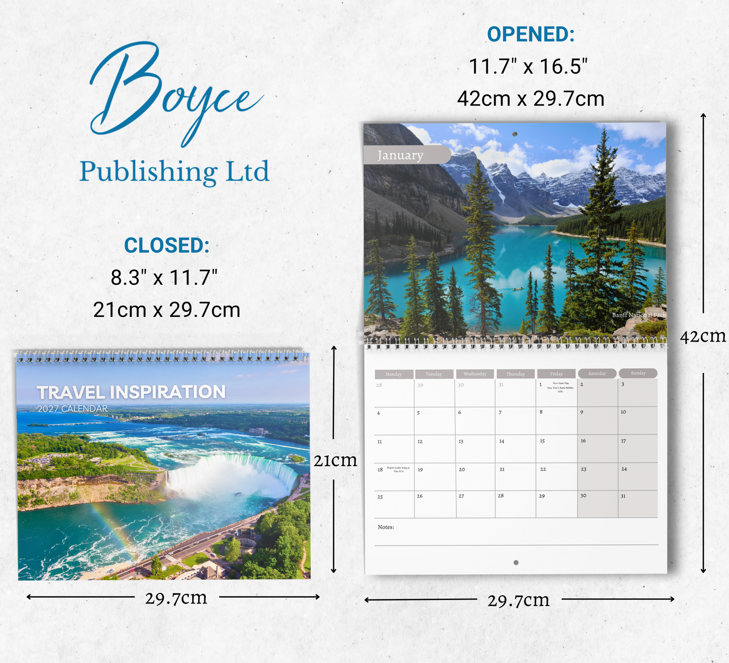 Travel Inspiration Calendar 2027