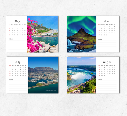 Travel Inspiration Desk Calendar 2027-2028