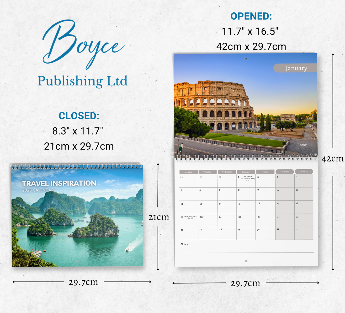 Travel Inspiration Calendar 2026
