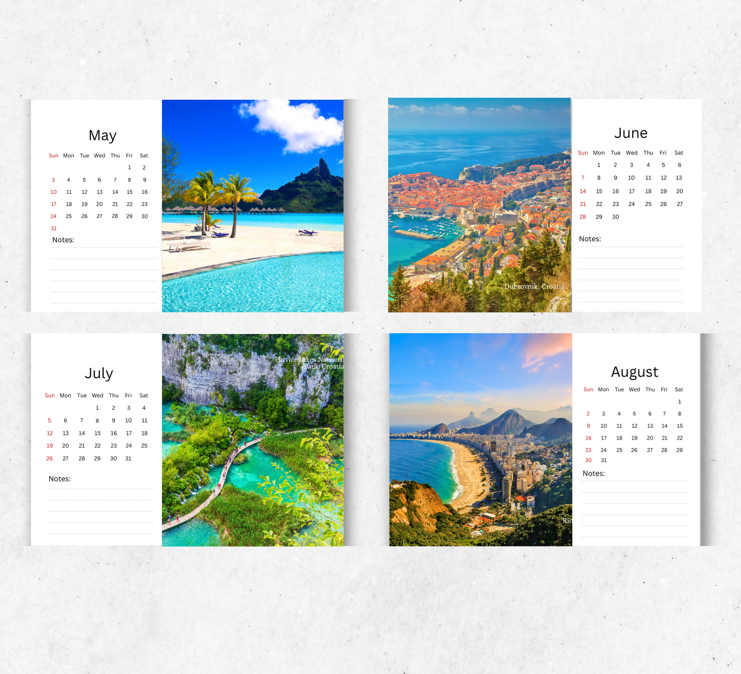 Travel Inspiration Desk Calendar 2026-2027