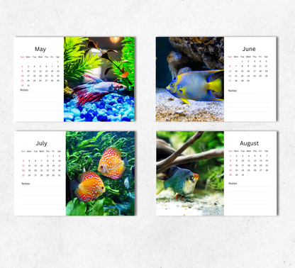 Tropical Fish Desk Calendar 2027-2028