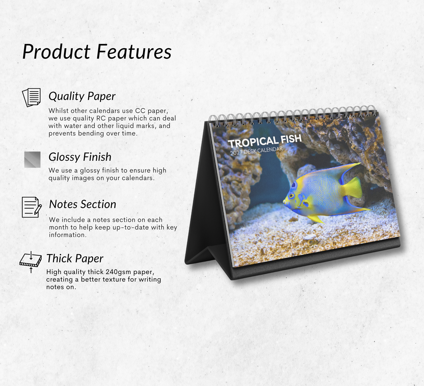 Tropical Fish Desk Calendar 2027-2028