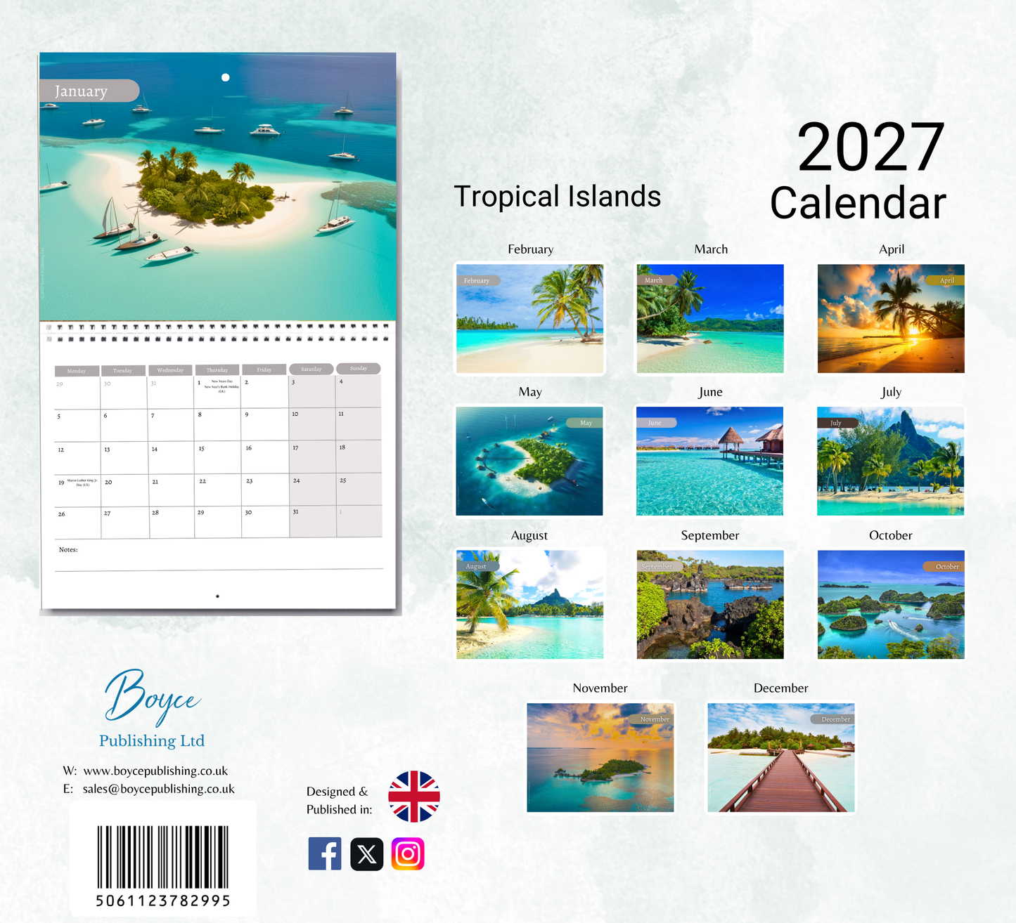 Tropical Islands Calendar 2027