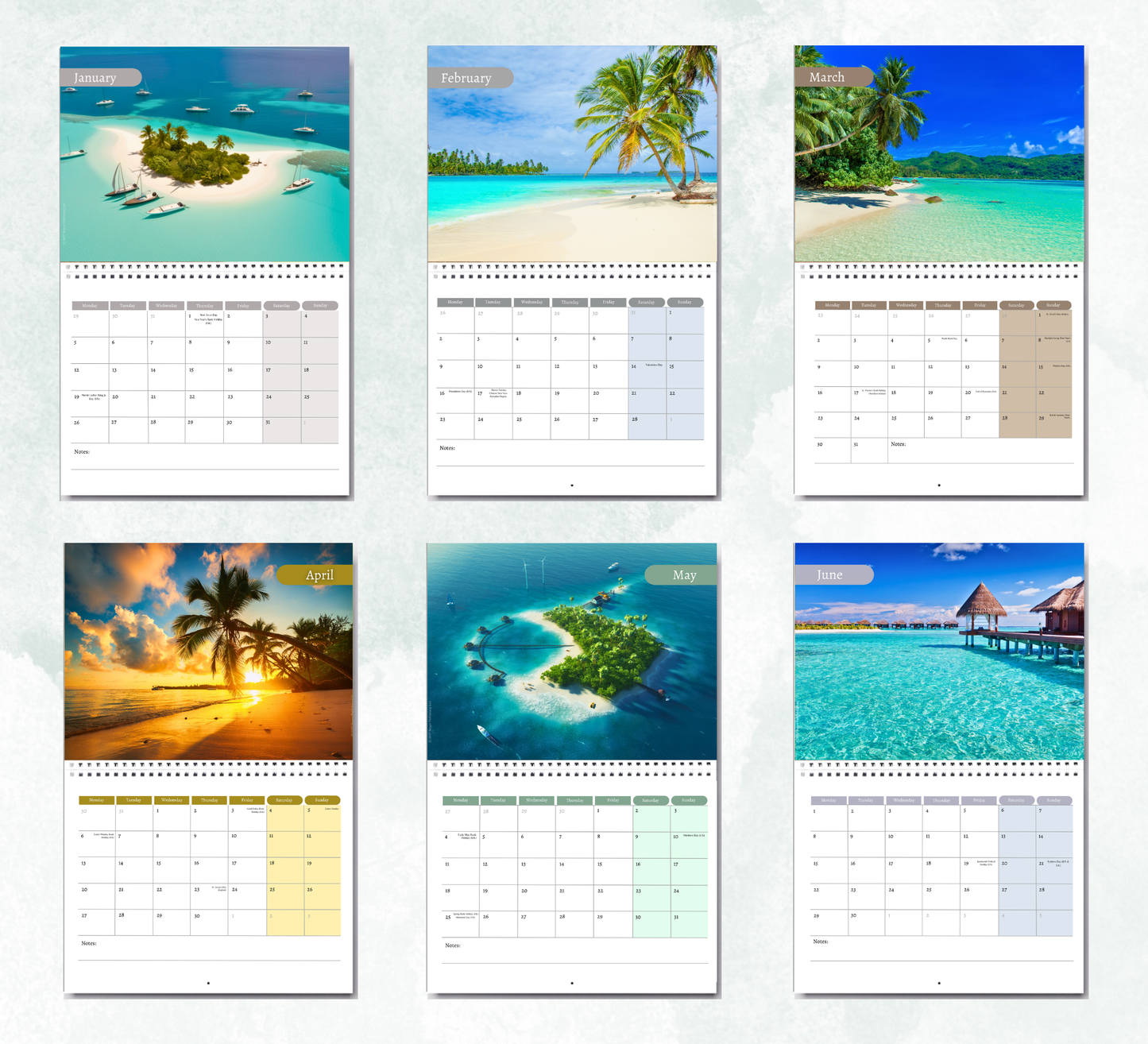 Tropical Islands Calendar 2027