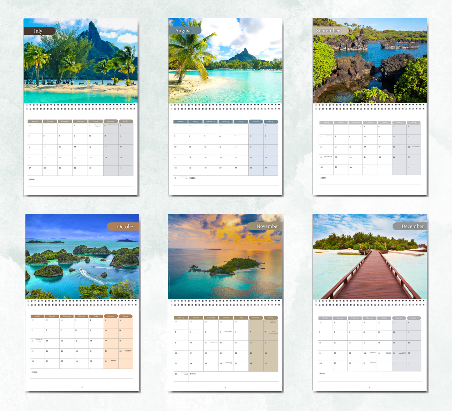 Tropical Islands Calendar 2027