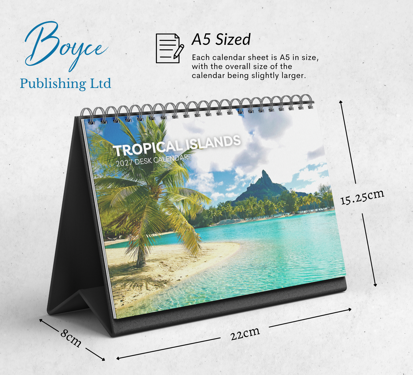 Tropical Islands Desk Calendar 2027-2028
