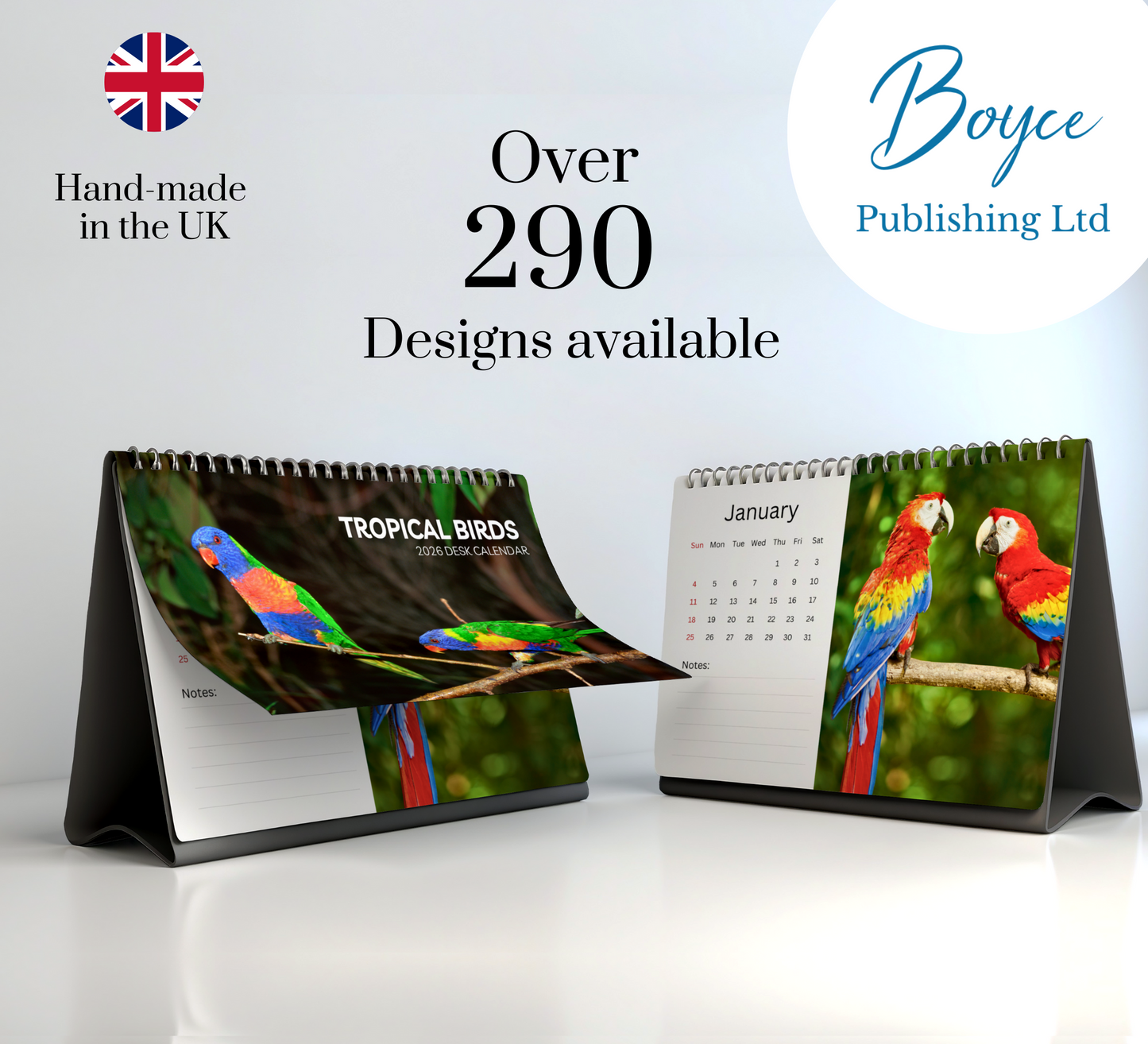 Tropical Birds Desk Calendar 2026-2027
