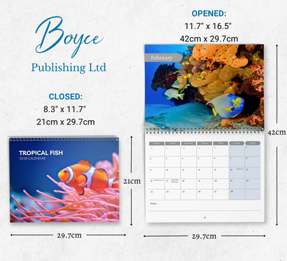 Tropical Fish Calendar 2026