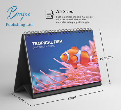 Tropical Fish Desk Calendar 2026-2027