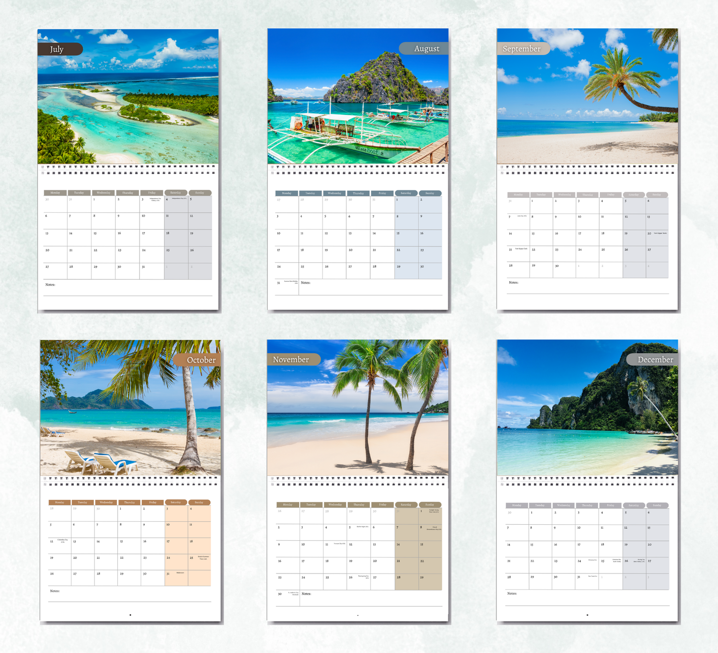 Tropical Islands Calendar 2026