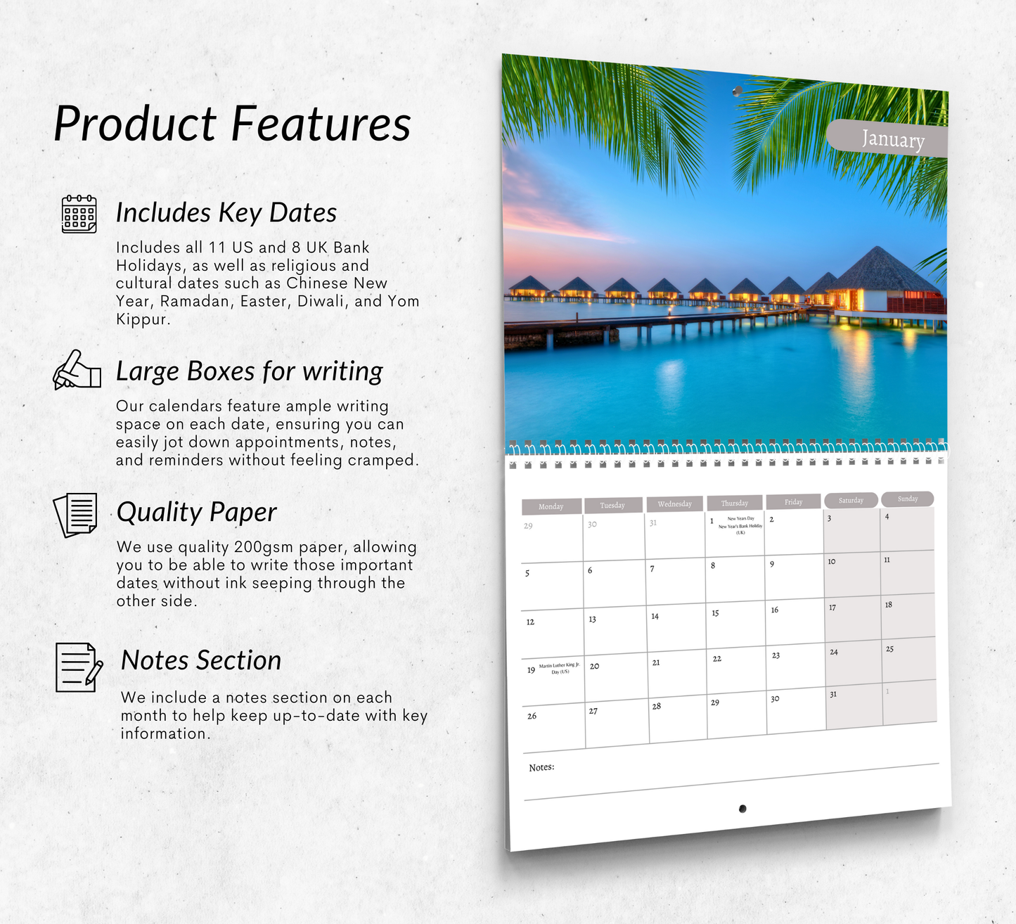 Tropical Islands Calendar 2026