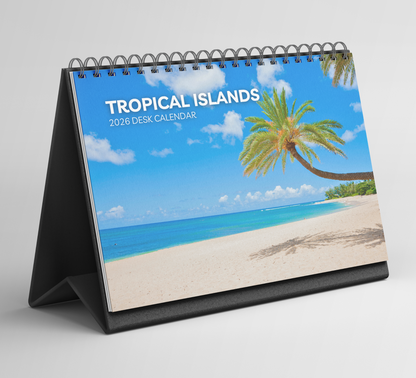 Tropical Islands Desk Calendar 2026-2027