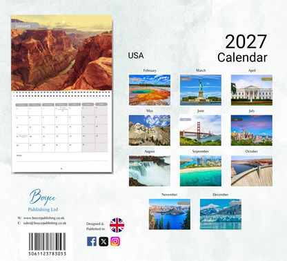 USA Calendar 2027