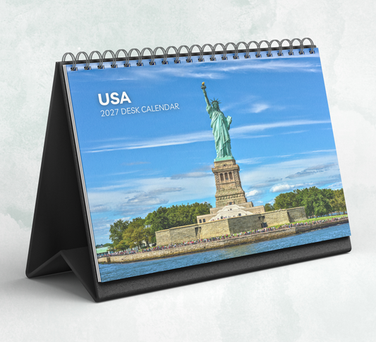 USA Desk Calendar 2027-2028