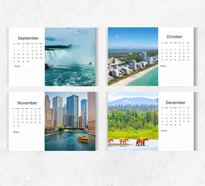 USA Desk Calendar 2026-2027