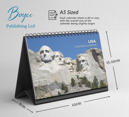 USA Desk Calendar 2026-2027