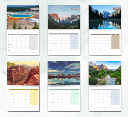US National Parks Calendar 2026