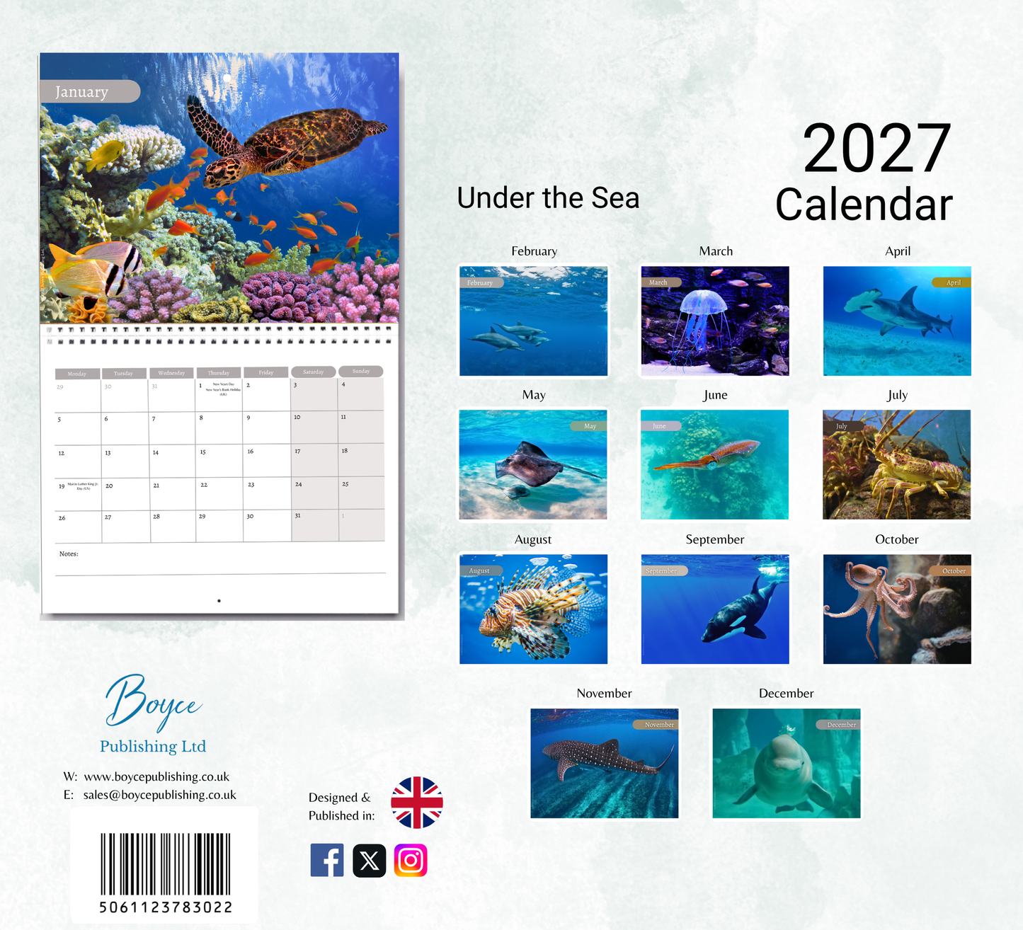 Under the Sea Calendar 2027
