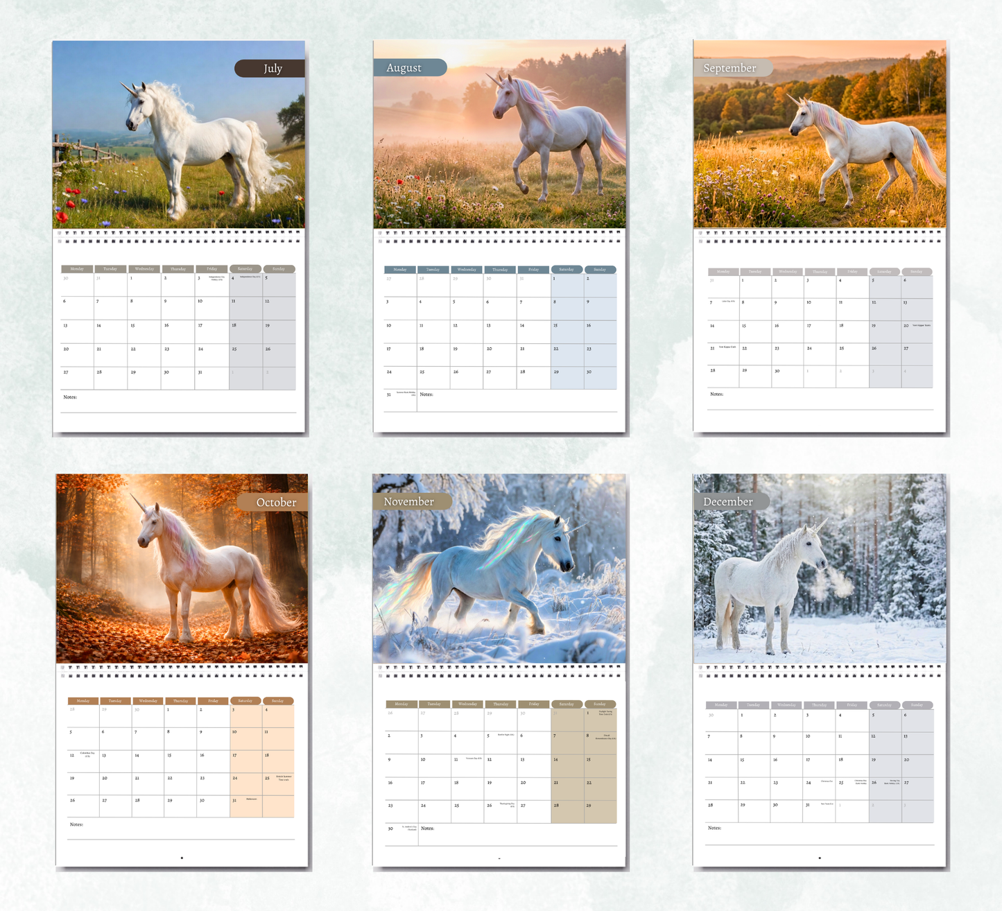 Unicorn Calendar 2027