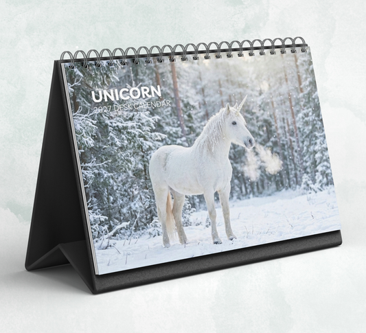 Unicorn Desk Calendar 2027-2028