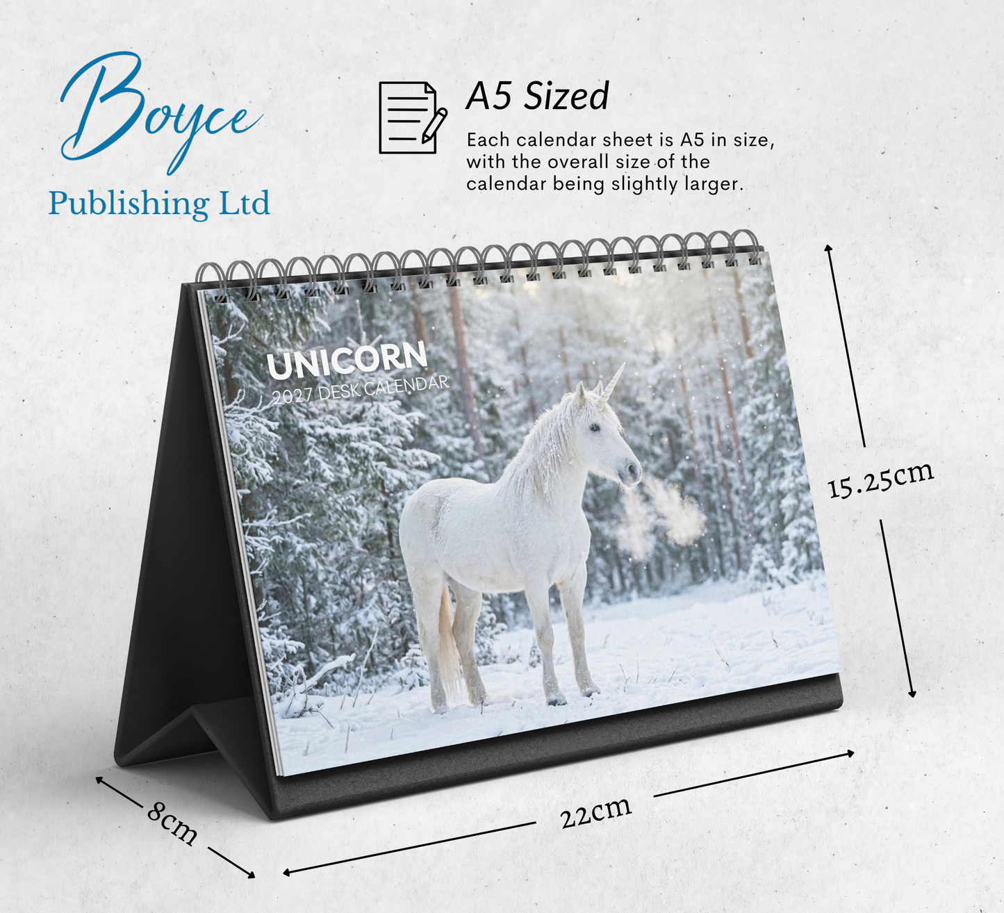 Unicorn Desk Calendar 2027-2028