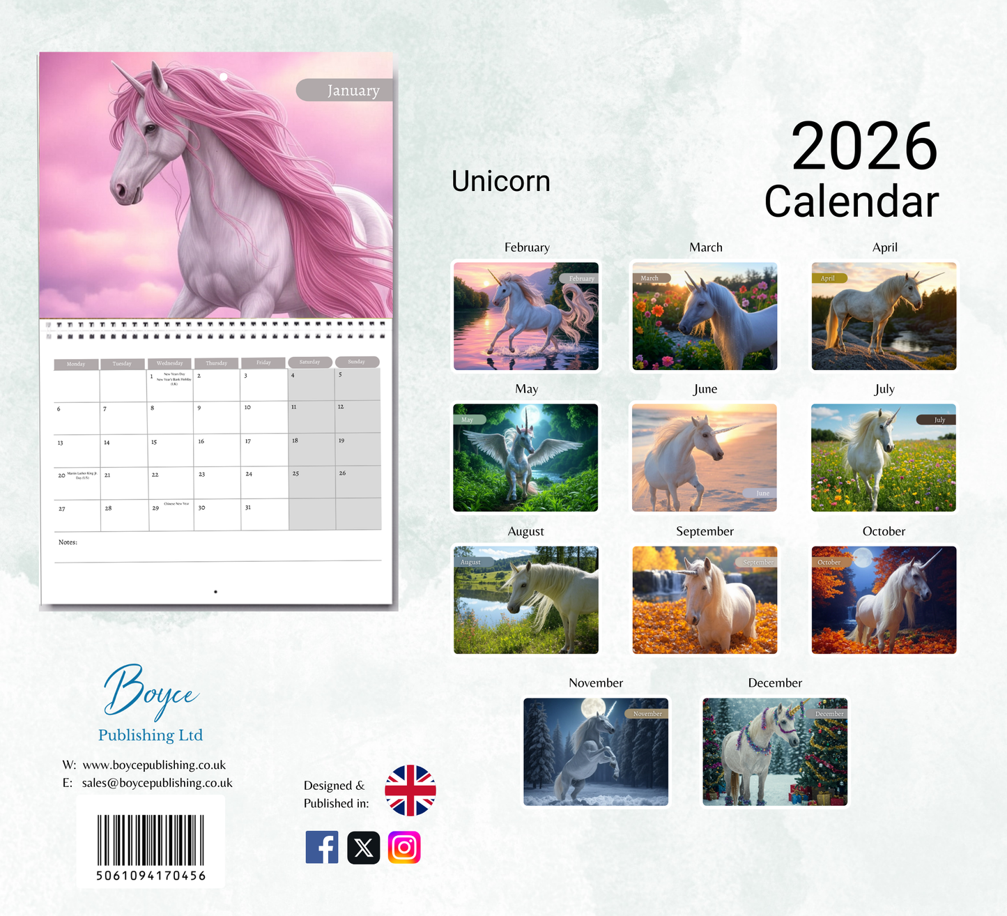 Unicorn Calendar 2026